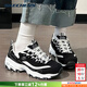 斯凱奇（Skechers）女鞋 2026春季新款輕便舒適運動(dòng)鞋厚底增高老爹鞋經(jīng)典一代熊貓鞋 經(jīng)典/黑白配色-BKW  38 (腳長(cháng)25cm)