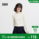 森馬（Semir）[商場(chǎng)同款]針織開(kāi)衫女短款撞色圓領(lǐng)2025秋季羊毛上衣101525106006
