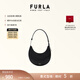 芙拉（FURLA）【禮物】DELIZIA牛皮迷你女士單肩包腋下包月牙包高級感 黑色