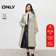 ONLY2025秋季新款雙排扣大容量貼袋插肩廓形風(fēng)衣女|125336033 C11巨石沙色 S
