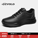 VOLO犀牛鞋子男運動(dòng)鞋夏季透氣薄款新款鏤空男士真皮休閑鞋 黑色 342A315 39