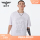 BOY LONDON【龍騰盛世】潮牌T恤春燙金龍紋時(shí)尚短袖N(xiāo)01060 白色 L