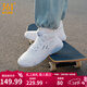361°運動(dòng)鞋男鞋冬征春夏季新款革面高幫百搭厚底增高休閑鞋板鞋鞋子男 361度白/冰河藍 42