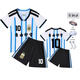 嬡嘻悠 足球服兒童套裝表演訓練球衣短袖男童號碼阿根廷套裝球服 定制專(zhuān)拍 兒童24碼（140）
