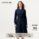 LACOSTE法國鱷魚(yú)女裝25秋冬新款Polo領(lǐng)系帶長(cháng)袖連衣裙|EF5299 166/藏青色 M 38