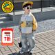 G.duck小黃鴨童裝男童外套春秋款2026新款兒童春裝上衣男孩韓版夾克襯衫 藍色 90 建議80-90cm1歲半-2歲