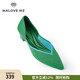 MALOVE MZ王妃鞋2026新款工作鞋中跟簡(jiǎn)約時(shí)尚尖頭愛(ài)心坡跟單鞋女 春曉綠 37