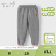 戴維貝拉（DAVE＆BELLA）女童長(cháng)褲兒童褲子小女孩打底褲春裝新款束腳褲洋氣中大童衛褲 深麻灰【現貨】 120 cm（建議身高110-120cm）
