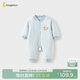 童泰（TONGTAI）嬰兒連體衣秋冬季純棉夾棉寶寶衣服新生兒哈衣薄棉爬服藍色80cm