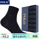 POLO襪子男純色薄款中筒男襪6雙禮盒裝 春夏簡(jiǎn)約吸汗透氣舒適商務(wù)襪 黑色六雙【型號7127】 6雙 均碼 39-45碼鞋合適