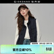 佐丹奴設計師款背心外套女工裝風(fēng)可收腰立領(lǐng)棉麻馬甲18375606