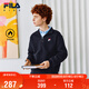 FILA斐樂(lè )兒童童裝衛衣2026年春季男女中大童休閑加絨套頭上衣