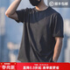 馬登工裝美式復古重磅灰色短袖T恤圓領(lǐng)寬松純棉半袖打底衫男夏季 深灰色 -版型寬松 M （170/95A）