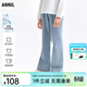 安奈兒童裝女童全腰牛仔單褲2025秋新款 淺藍牛仔 140