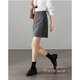 塔馳密司（touchmiss）通勤百搭法式高腰顯瘦a字裙女2026春季新款西裝中短裙春季女裝 灰色 L 28