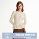 獨束女裝【冬日漣漪】圓領(lǐng)荷葉邊打底衫2025冬季新品顯瘦針織 杏仁米 XL （尺碼：3）