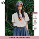 DZZIT地素短袖T恤夏季多巴胺水果印花休閑上衣女3J2B3149B 米白色 XS