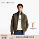 Tommy Hilfiger【哈靈頓】秋冬男裝商務(wù)休閑通勤立領(lǐng)輕棉服行政夾克外套 軍綠色RBN M （推薦：135-150斤）