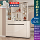 凱帝格大容量玄關(guān)柜1.5米酒柜奶油風(fēng)入戶(hù)屏風(fēng)進(jìn)門(mén)隔斷柜間廳柜儲物柜 奶油色+黑色 長(cháng)1.5*寬0.34*高2.1米