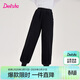 笛莎（DEESHA）童裝女童加絨褲子2025秋冬款女孩保暖甜美基礎百搭休閑束腳褲