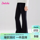 笛莎（DEESHA）童裝女童褲子加絨2025冬季款大童女孩兒童洋氣休閑褲微喇褲長(cháng)褲