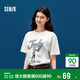 森馬（Semir）瘋狂動(dòng)物城短袖T恤女夏季卡通印花落肩寬松個(gè)性女生101325100099