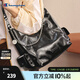 Champion冠軍單肩包女2025夏季新款輕機車(chē)包男情侶休閑鏈條斜挎包 黑灰 均碼