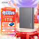 小盤(pán)(XDISK)USB3.0移動(dòng)硬盤(pán)1TB 雙盤(pán)備份 X系列2.5英寸 太空灰 高端金屬外觀(guān) 高速便攜 穩定耐用