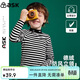 ASK JUNIOR男童長(cháng)袖T恤秋冬保暖半高領(lǐng)德絨保暖小童條紋打底衫 130 