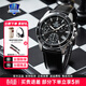 卡西歐（CASIO）簡(jiǎn)約休閑商務(wù)防水石英男士夜光手表送男友EFV540男表女神38節禮物 EFV-540L-1AR皮帶商務(wù)