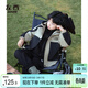左西兒童沖鋒服外套男童春裝2026新款男孩大童戶(hù)外服上衣 卡其色 160