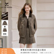 香影學(xué)院風(fēng)復古咖色百褶裙套裝女2026春季新款工裝夾克外套兩件套 套裝咖色 M