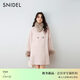 SNIDEL2025秋冬新品復古千金風(fēng)可拆卸毛領(lǐng)毛呢大衣外套SWFC254315 粉色 M (1)