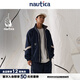 nautica white sail白帆×Cityboy 日系中性防輕潑水拼接雙面穿立領(lǐng)厚外套棉服JW4436 藏青色41C L