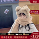viney新款圍巾女冬季帽子手套一體連帽三件套保暖加厚小熊?chē)毙履甓Y物 卡其色禮盒裝 送女生老婆生日禮物可愛(ài)時(shí)尚
