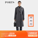 PORTS寶姿女裝秋季新款時(shí)尚復古雙排扣毛呢大衣 灰色混色 XL （10）