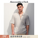 Abercrombie & Fitch男裝25夏季美式百搭Polo衫開(kāi)衫通勤短袖T恤上衣120-5187 暖米色 XS (170/84A)