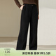 纖莉秀大碼女裝時(shí)尚個(gè)性豎紋垂感顯瘦保暖加絨褲子胖mm冬新款4253 黑色 2XL