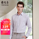 雅戈爾（YOUNGOR）長(cháng)袖襯衫男含桑蠶絲襯衫柔軟親膚舒適透氣面料有質(zhì)感2025新品 藍條VLZS114816HBA 41