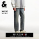 杰克·瓊斯（JACK&JONES）男裝春夏季牛仔褲時(shí)尚紐扣腰頭雙側插袋背后貼袋款褲子225232102 E39中藍牛仔 XL （185)RW