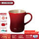 酷彩（Le Creuset） 炻瓷400毫升馬克杯子咖啡早餐辦公家用茶水杯麥片早餐杯陶瓷歐式 400ml馬克杯紅色