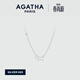 AGATHA/璦嘉莎 臻我小狗銀項鏈女士 生日禮物送女友高級感吊墜 銀色