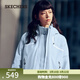 斯凱奇（Skechers）魔方系列三合一抓絨沖鋒衣多功能休閑戶(hù)外外套 嬰兒淺藍/022G M