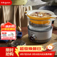 東菱（Donlim）蒸汽鍋家用電蒸鍋多功能鍋蒸燉煮一體鍋電火鍋汽鍋雞專(zhuān)用鍋煮鍋+陶瓷汽鍋）DL-9009