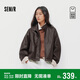 森馬（Semir）商場(chǎng)同款|外套女春PU仿皮寬松插肩袖2026酷颯風(fēng)夾克101126108053