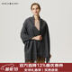 瑪麗亞·古琦（MARJA KURKI）羊毛圍巾女士冬款保暖純色大披肩圍巾兩用禮盒裝 簡(jiǎn)約時(shí)尚百搭 灰色