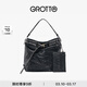 GROTTO個(gè)樂(lè )流浪包中號子母包托特松弛感通勤斜挎單肩包禮物 經(jīng)典黑 中號
