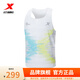 特步（XTEP）【門(mén)店同款】國人競速跑步背心男夏季新款訓練速干運動(dòng)無(wú)袖T恤男 珍珠白 L