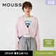moussy 新品休閑慵懶感大V領(lǐng)短款針織開(kāi)衫010GAA70-6670 091淺粉色 00020/F