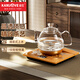 金灶（KAMJOVE）涌泉式全自動(dòng)上水電熱水壺 0.8L玻璃燒水壺 智能保溫恒溫電茶壺 H7